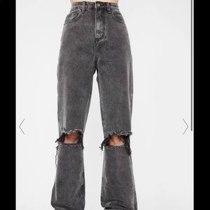 NWT Black Distressed Jeans